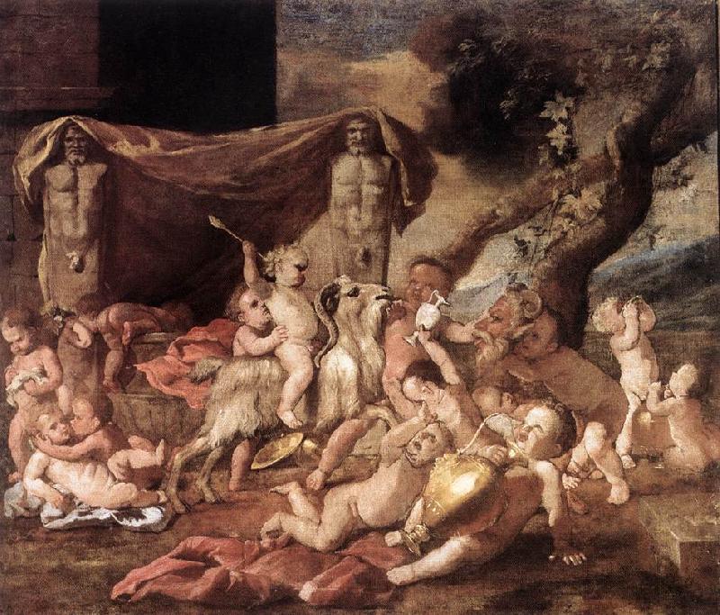 Nicolas Poussin Bacchanal of Putti 1626 Oil on canvas China oil painting art
